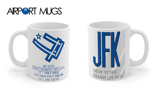 JFK, John F Kennedy International Airport pilot mugs.