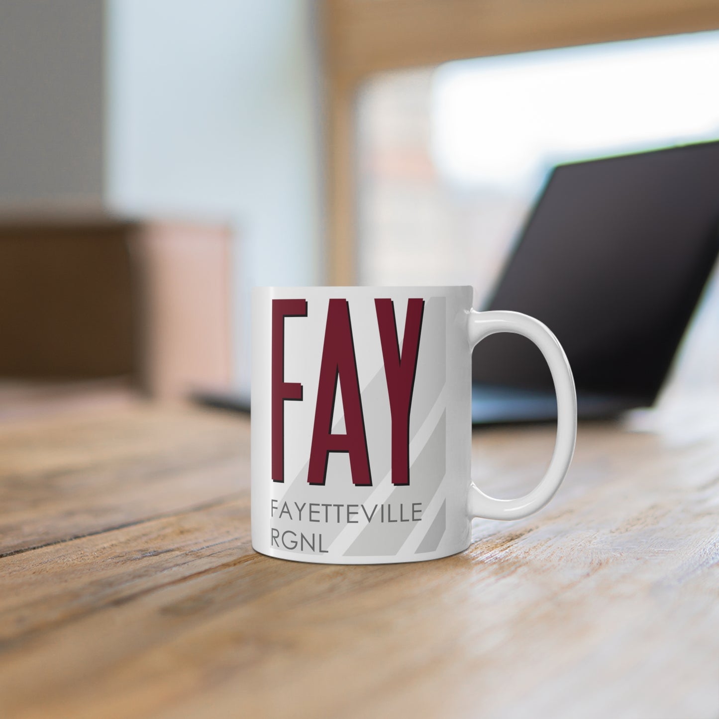 Fayetteville Rgnl, FAY. 11oz Airport Mug (Magenta)