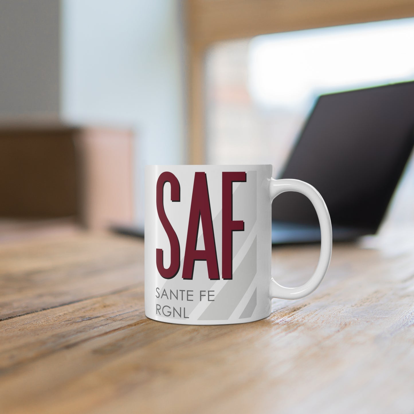 Santa Fe Rgnl, SAF. 11oz Airport Mug (Magenta SAF)