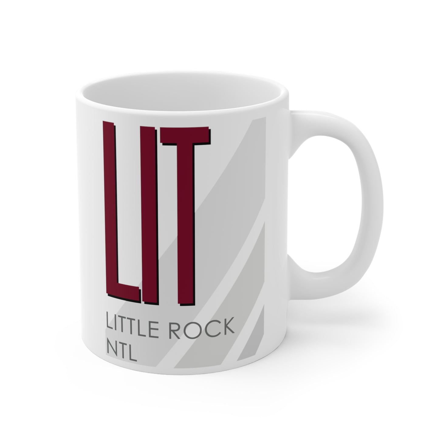Little Rock Ntl Adams Fld, LIT. 11oz Airport Mug (Magenta)