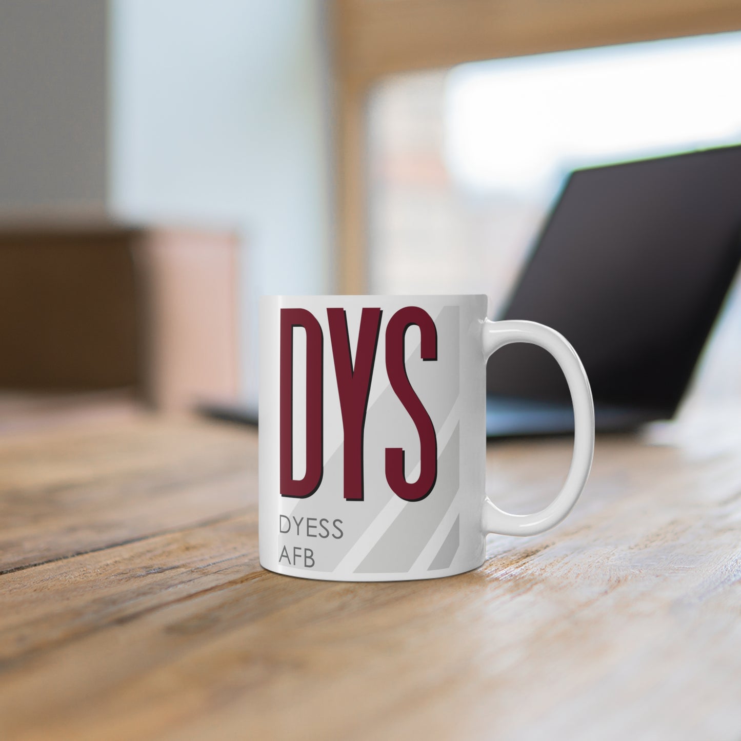Dyess AFB, DYS. 11oz Airport Mug (Magenta)