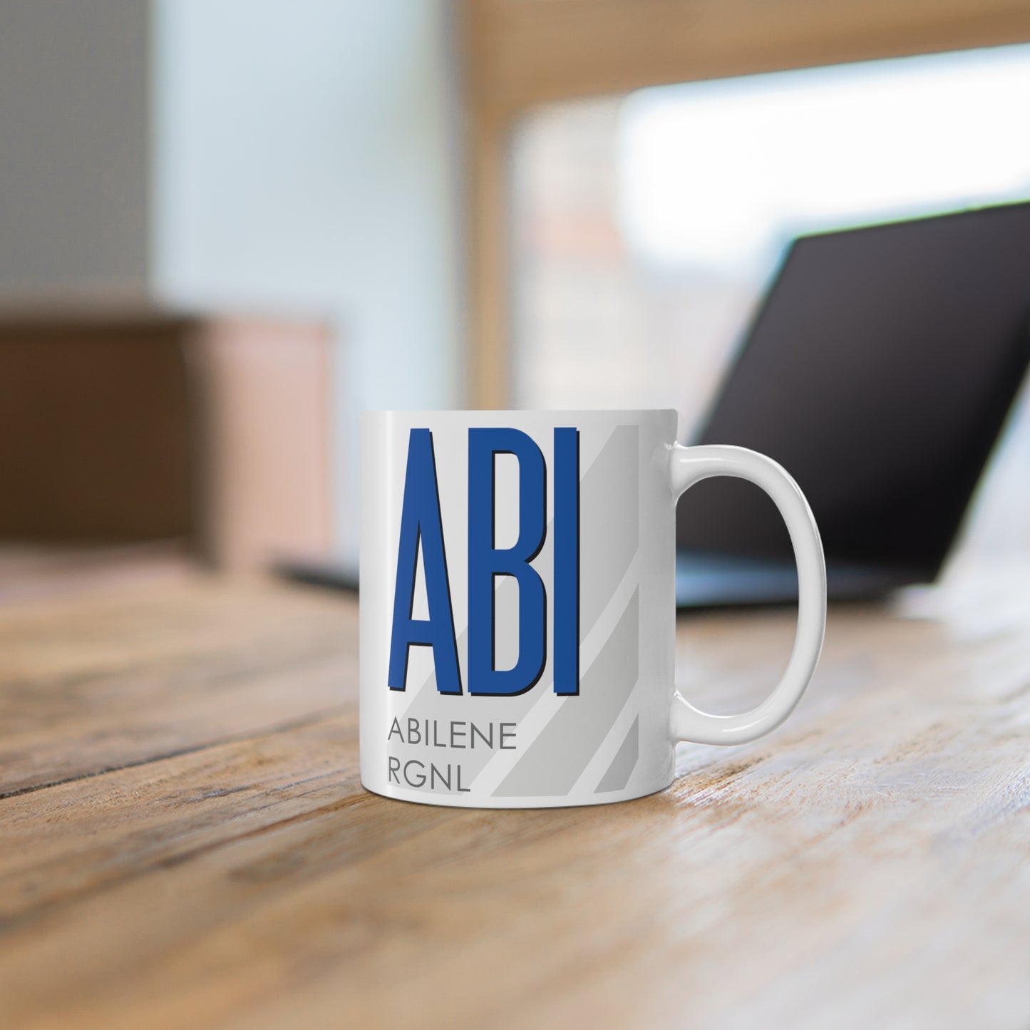 Abilene Rgnl, ABI. 11oz Airport Mug (Blue)