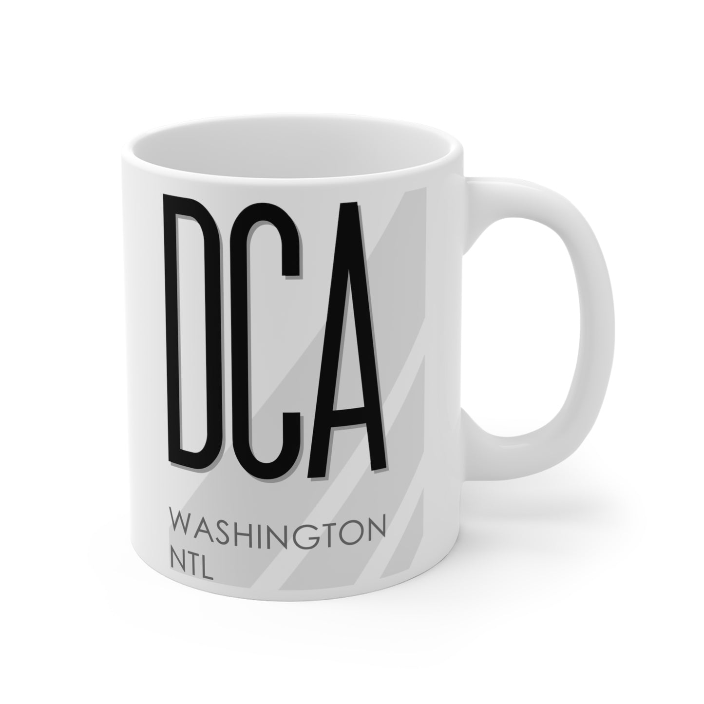 Ronald Reagan Washington Ntl, DCA. 11oz Airport Mug (White)