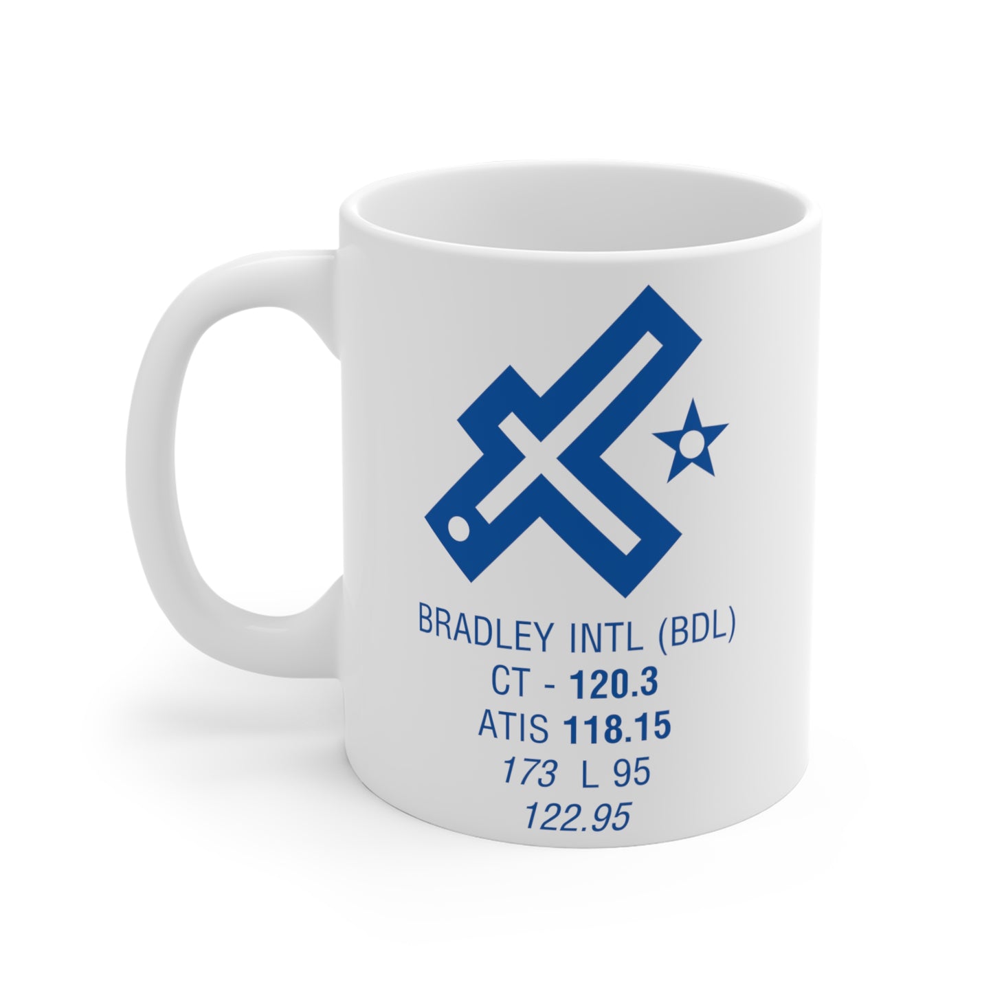 Bradley Intl, BDL. 11oz Airport Mug (Gray)