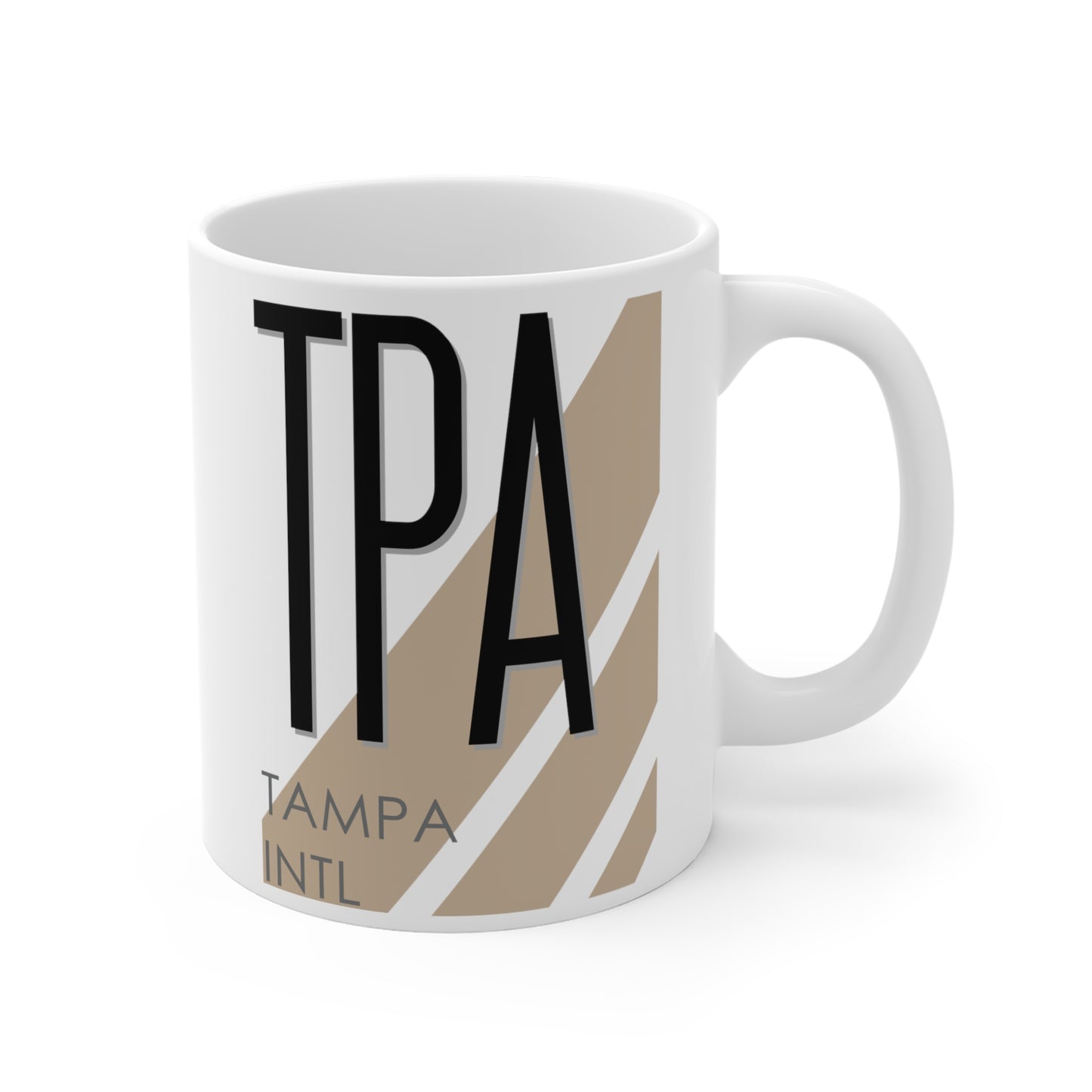 Tampa Intl, TPA. 11oz Airport Mug (Cool Brown)