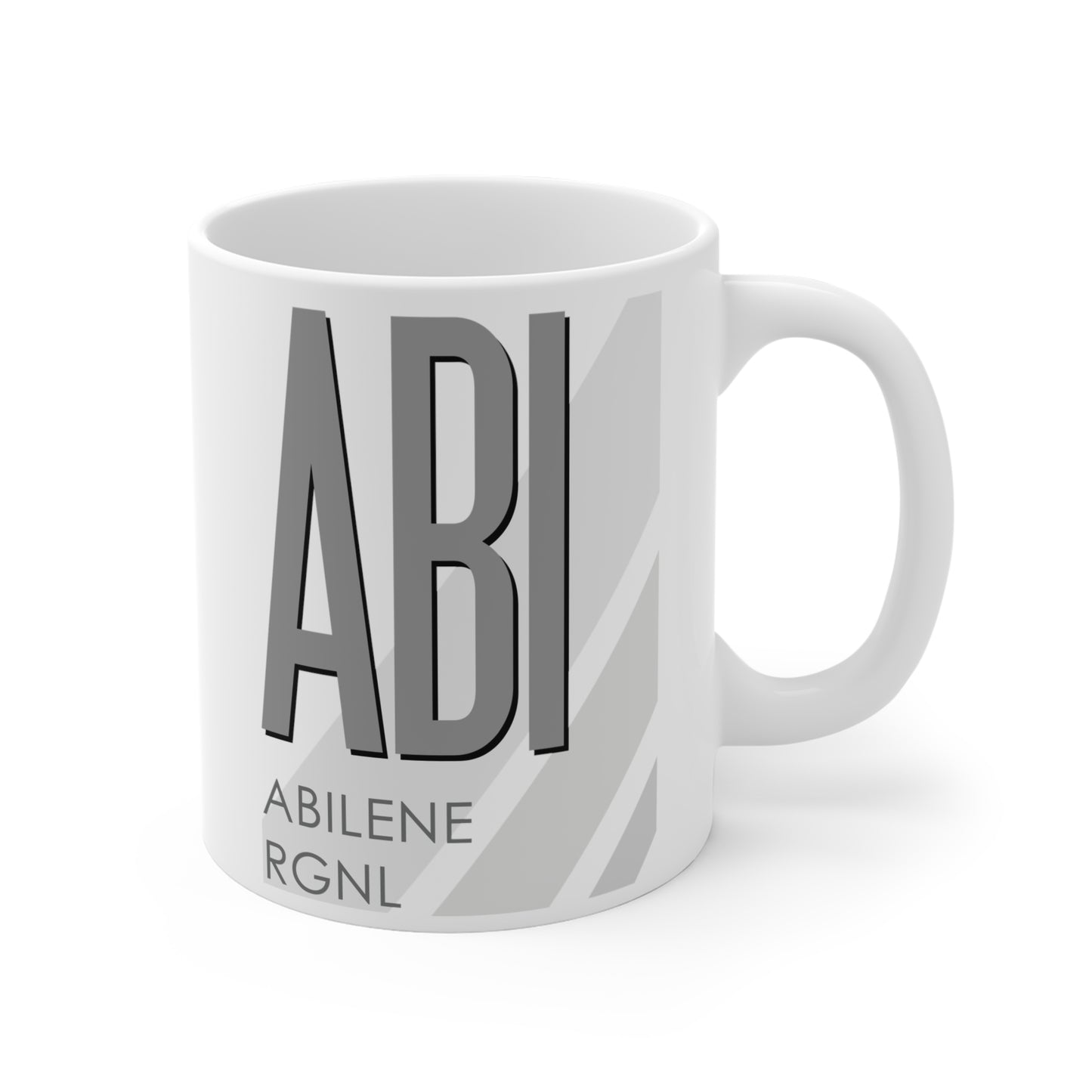 Abilene Rgnl, ABI. 11oz Airport Mug (Gray)