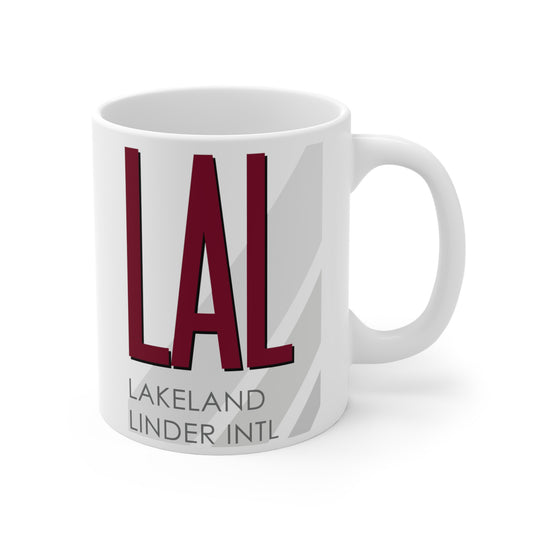 Lakeland Linder Intl, LAL. 11oz Airport Mug (Magenta LAL)