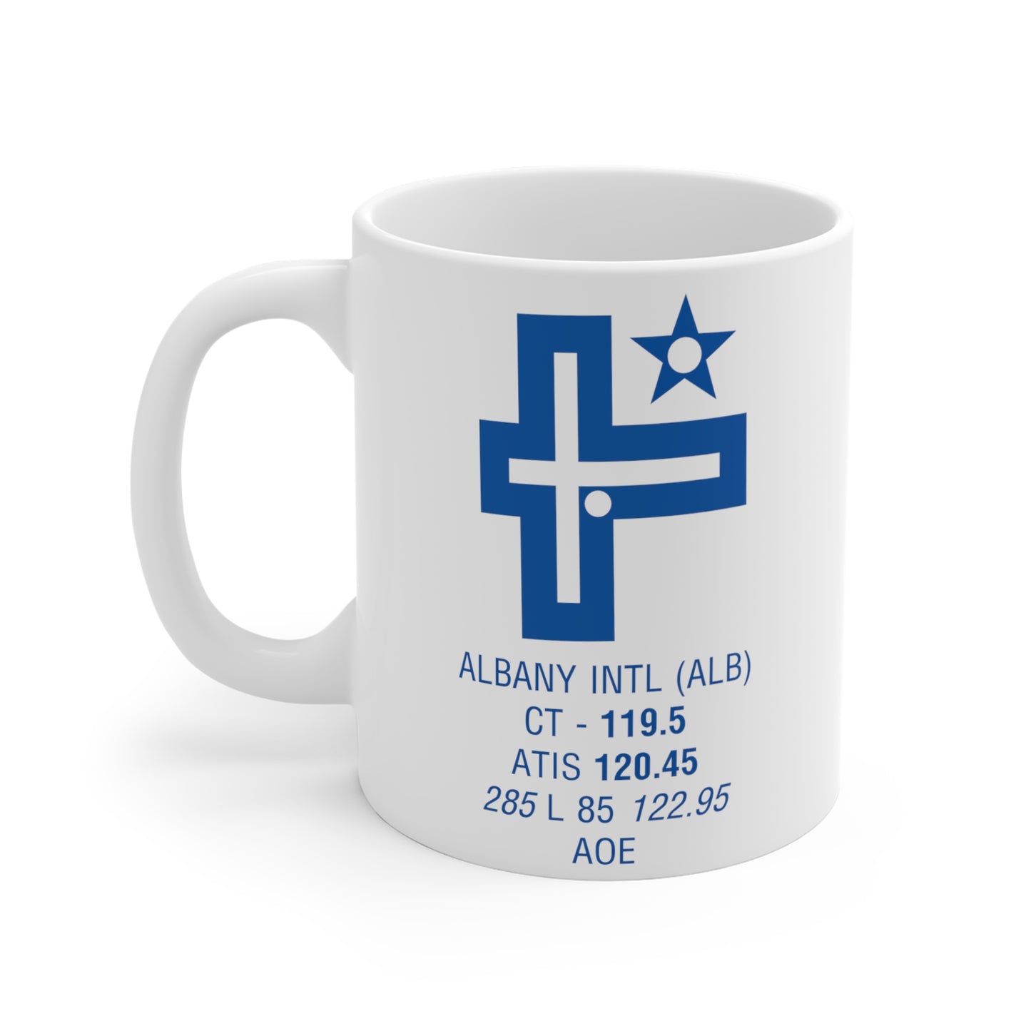 Albany Intl, ALB. 11oz Airport Mug (Brown)