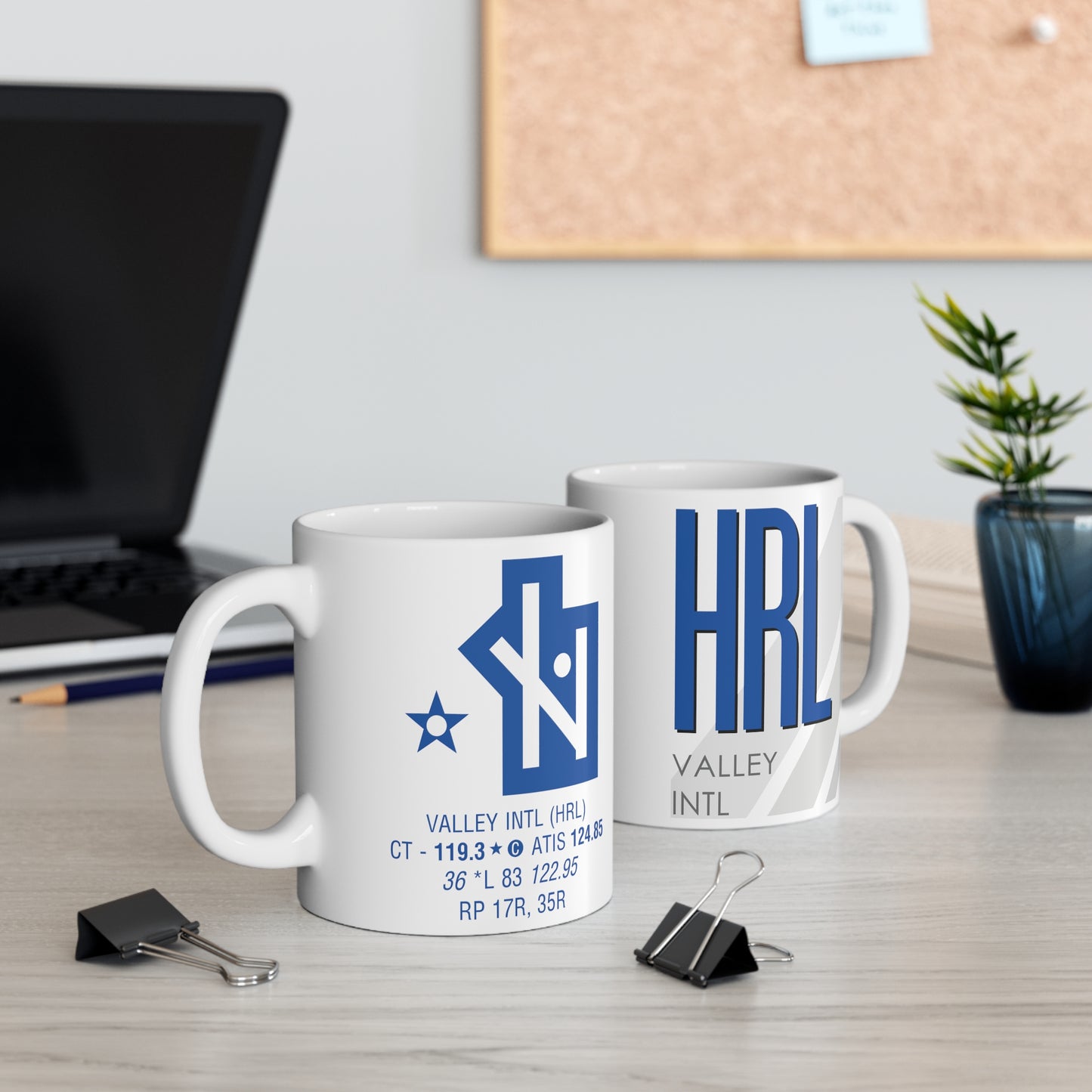 Valley Intl, HRL. 11oz Airport Mug (Blue)