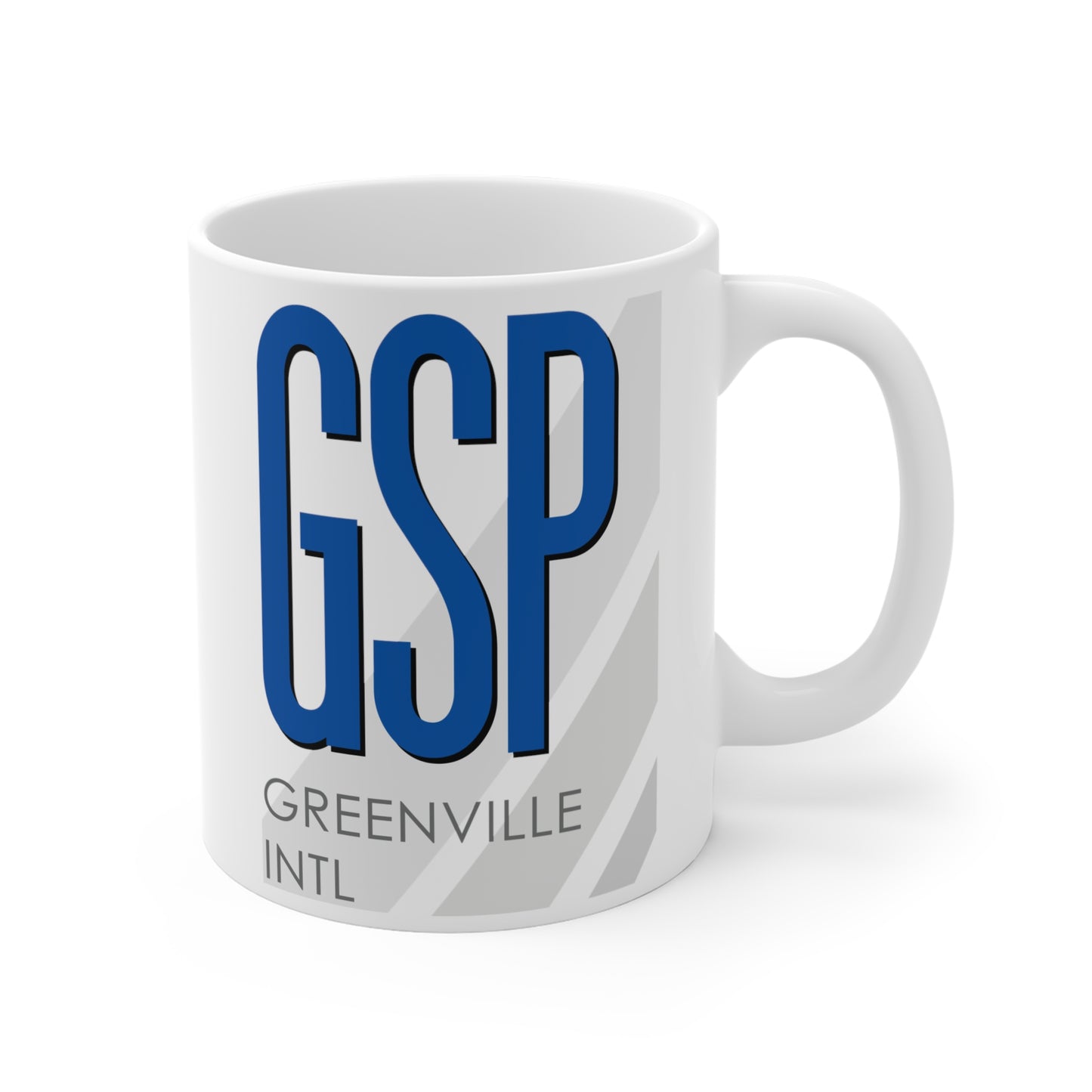 Greenville Spartanburg Intl, GSP. 11oz Airport Mug (Blue)