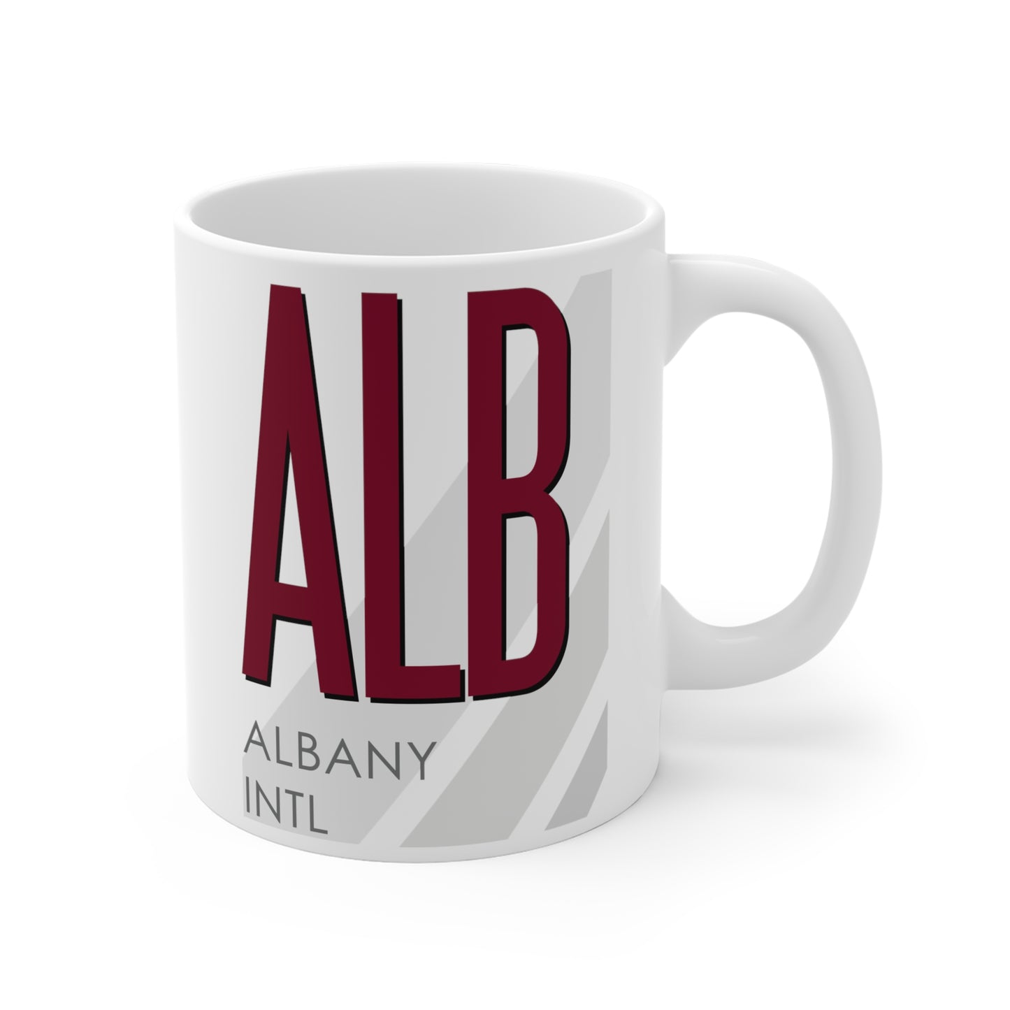 Albany Intl, ALB. 11oz Airport Mug (Magenta)