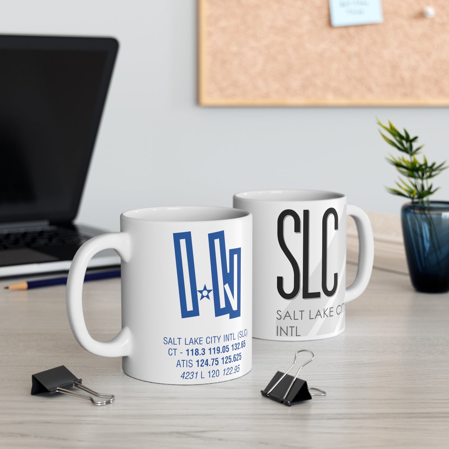 Salt Lake City Intl, SLC. 11oz Airport Mug (White)