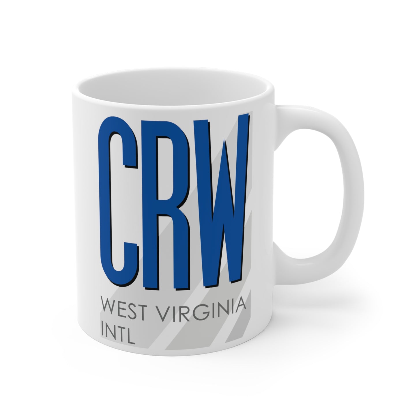 West Virginia Intl Yeager, CRW. 11oz Airport Mug (Blue)