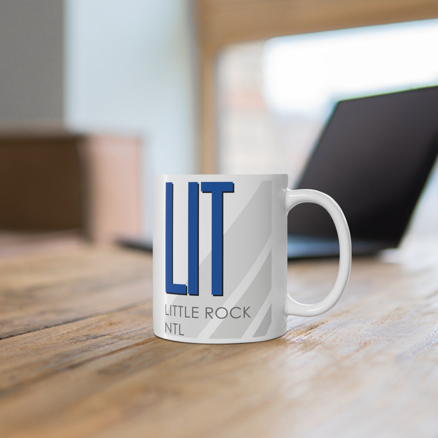 Little Rock Ntl Adams Fld, LIT. 11oz Airport Mug (Blue)