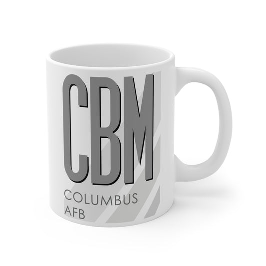 Columbus AFB, CBM. 11oz Airport Mug (Gray)