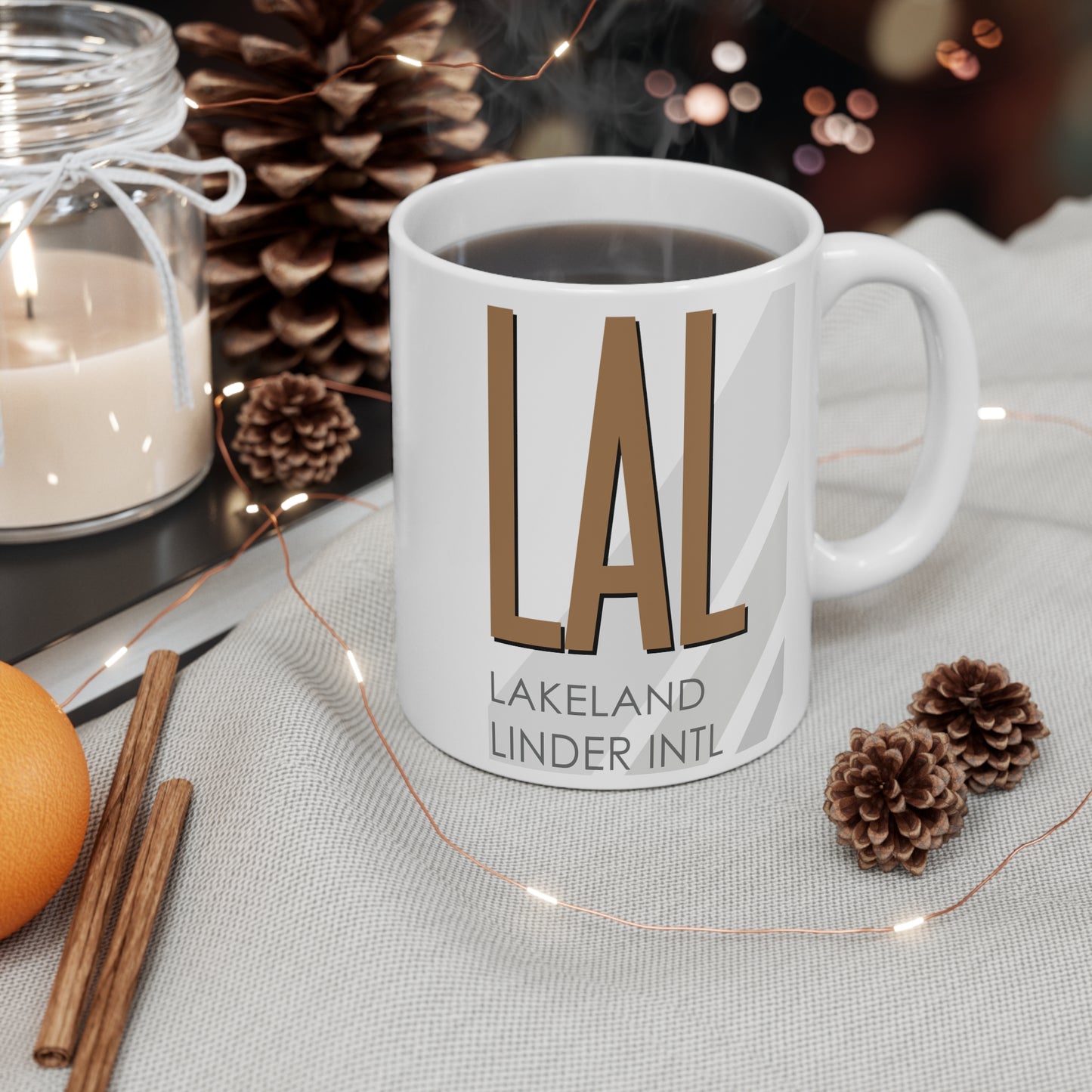 Lakeland Linder Intl, LAL. 11oz Airport Mug (Brown LAL)