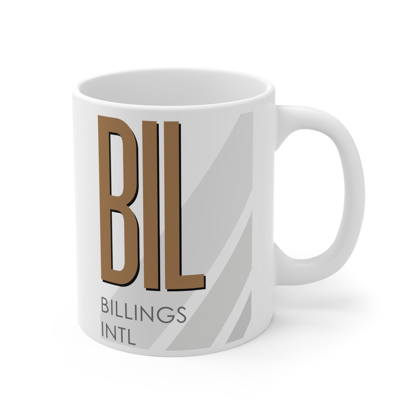 Billings Logan Intl, BIL. 11oz Airport Mug (Brown)