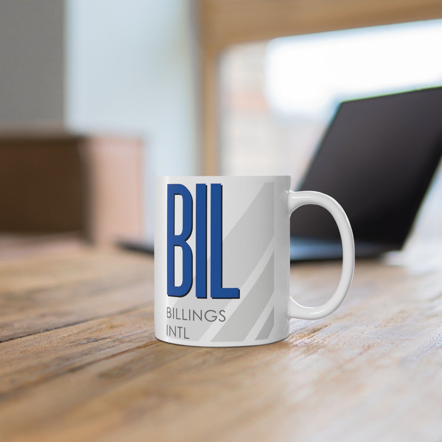 Billings Logan Intl, BIL. 11oz Airport Mug (Blue)