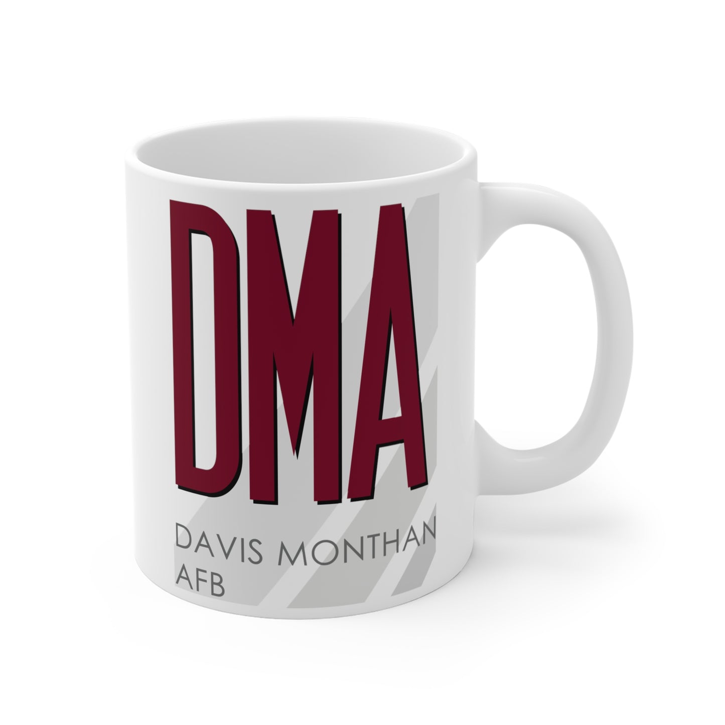 Davis Monthan AFB, DMA. 11oz Airport Mug (Magenta)