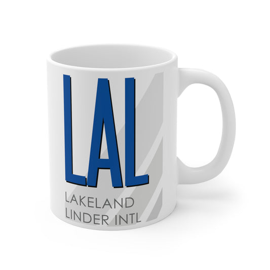 Lakeland Linder Intl, LAL. 11oz Airport Mug (Blue LAL)