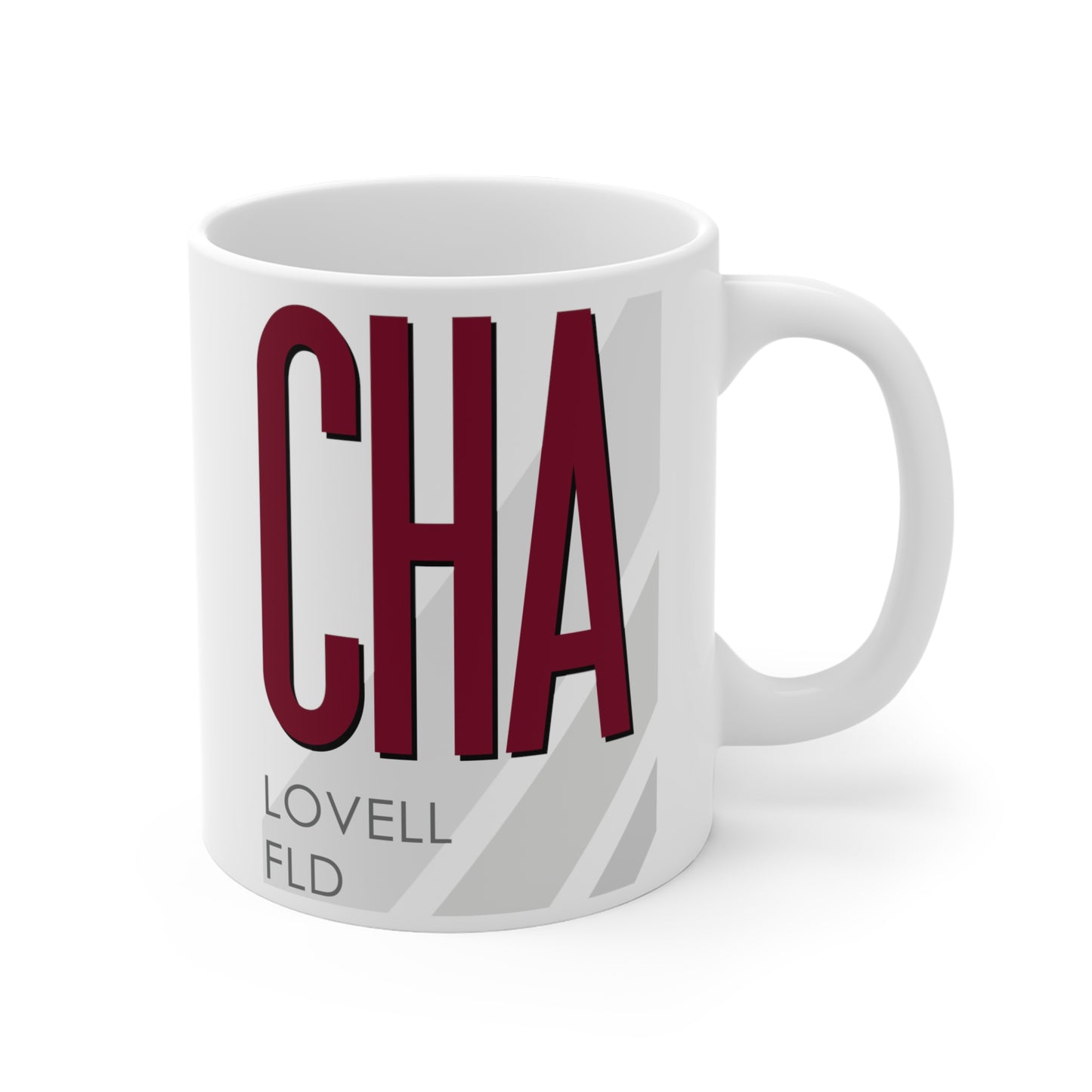 Lovell Fld, CHA. 11oz Airport Mug (Magenta)