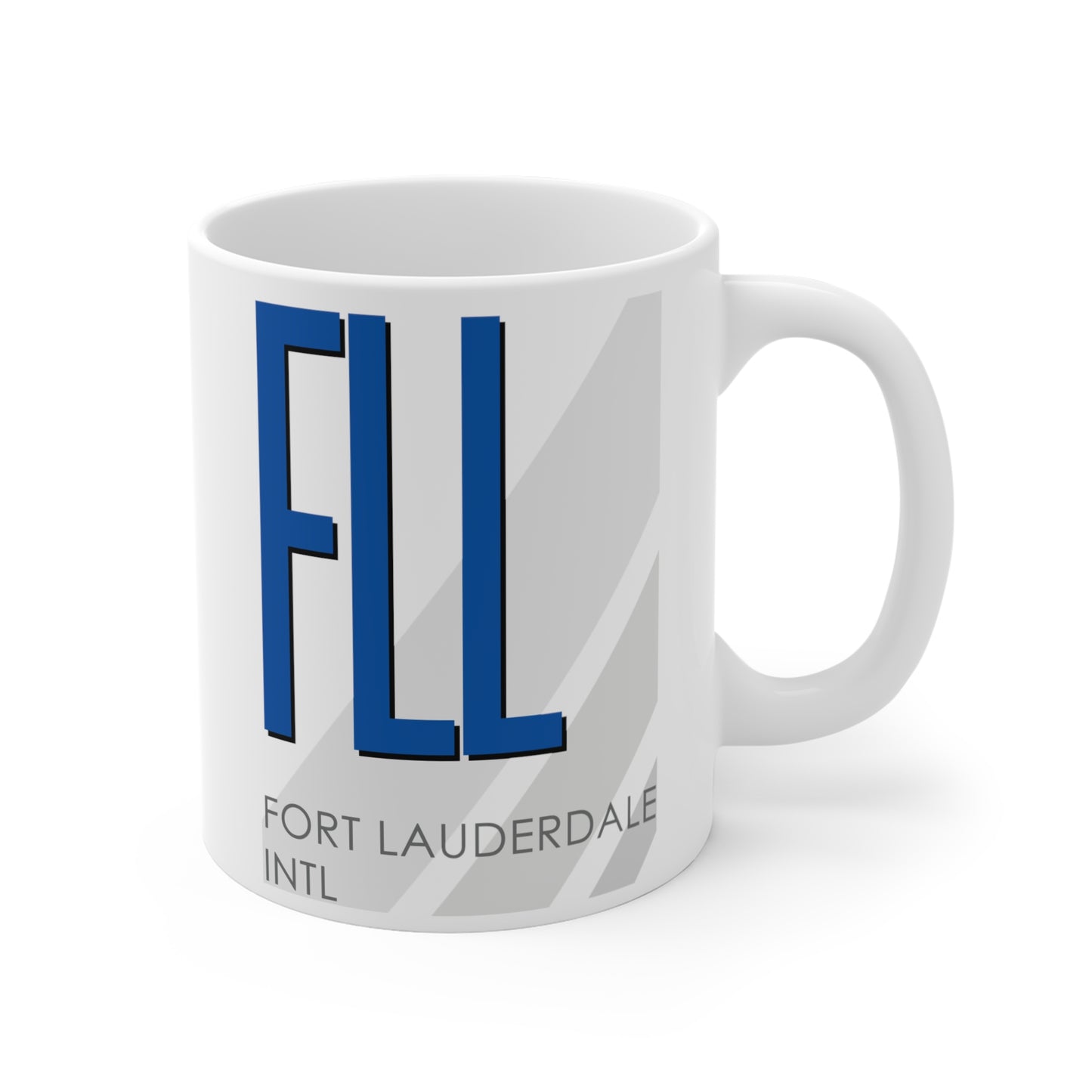 Fort Lauderdale Hollywood Intl, FLL. 11oz Airport Mug (Blue)