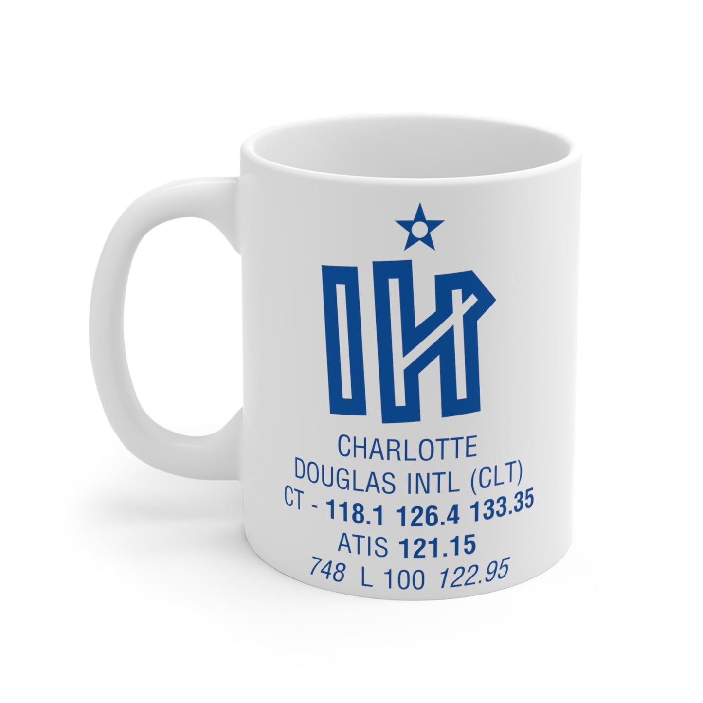 Charlotte-Douglas Intl, CLT. 11oz Airport Mug (Magenta)