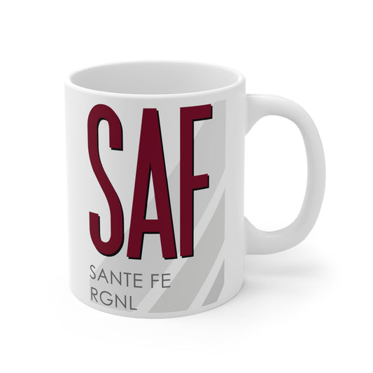 Santa Fe Rgnl, SAF. 11oz Airport Mug (Magenta SAF)