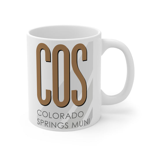 City of Colorado Springs Muni, COS. 11oz Airport Mug (Brown)