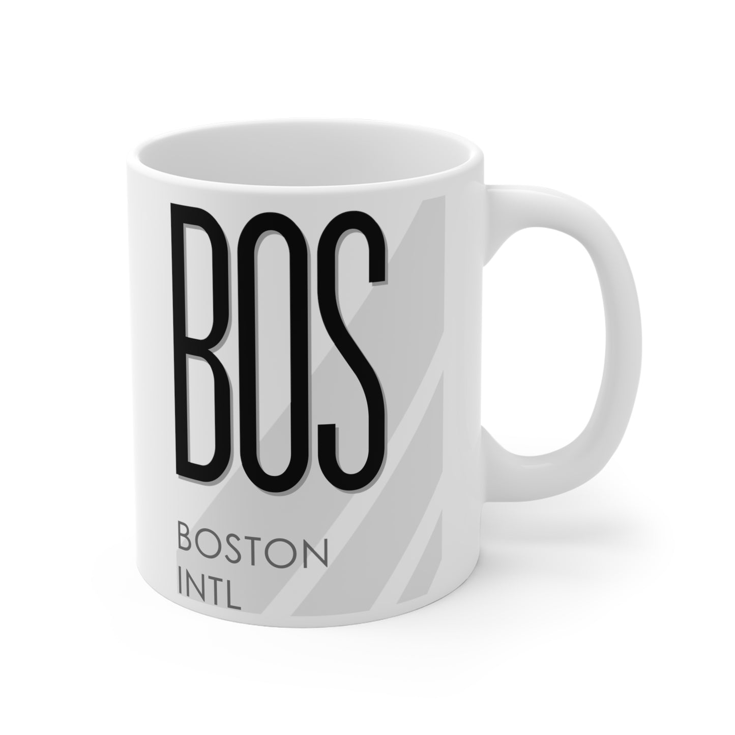 General Edward Lawrence Logan Boston Intl, BOS. 11oz Airport Mug (White)