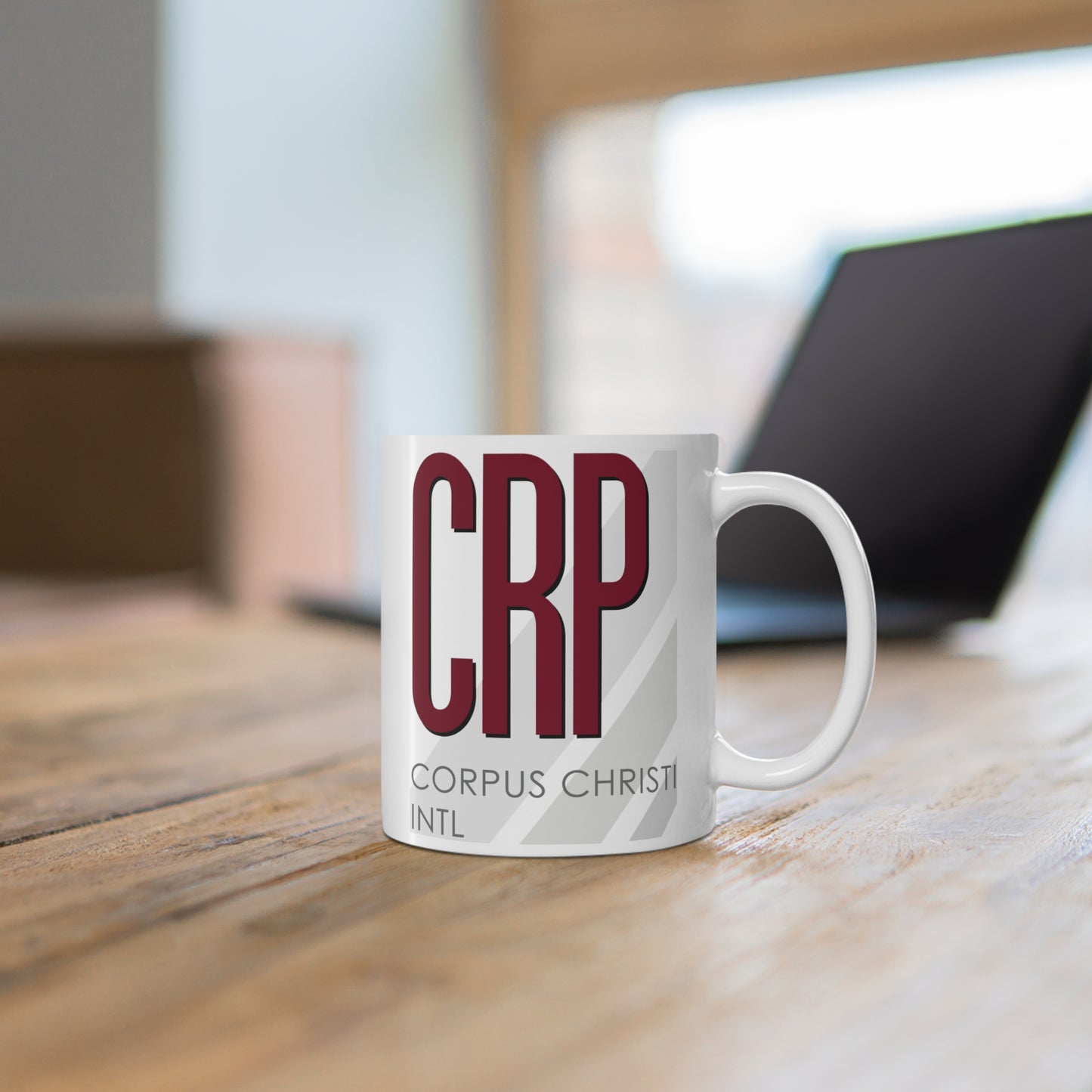 Corpus Christi Intl, CRP. 11oz Airport Mug (Magenta)