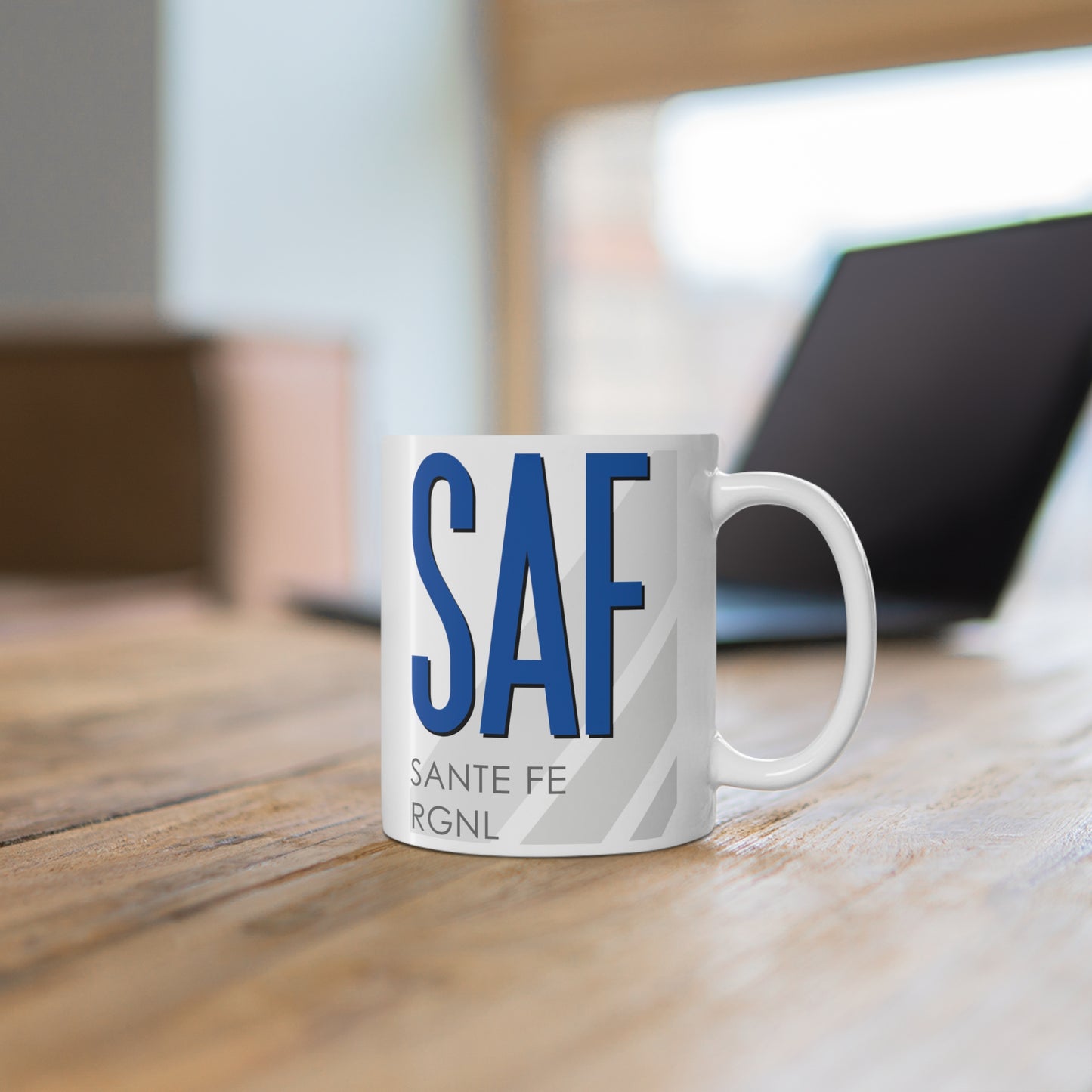 Santa Fe Rgnl, SAF. 11oz Airport Mug (Blue SAF)