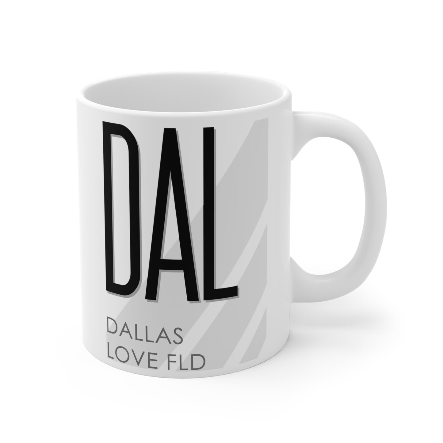 Dallas Love Fld, DAL. 11oz Airport Mug (White)