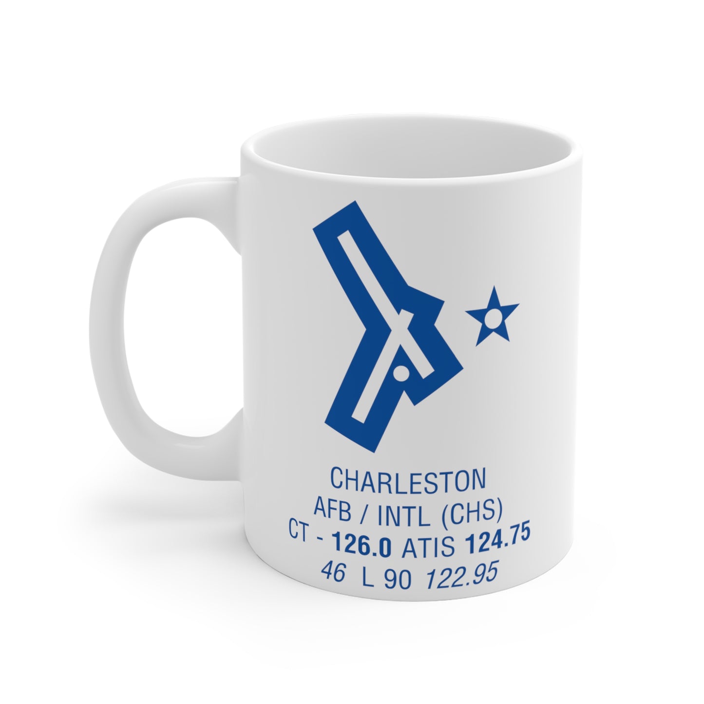 Charleston AFB Intl, CHS. 11oz Airport Mug (Magenta)