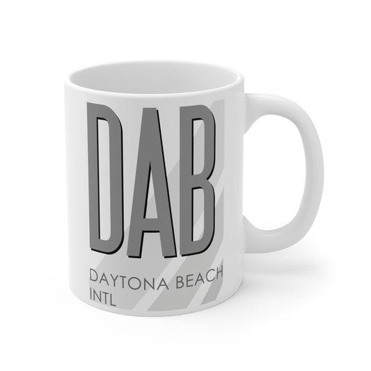 Daytona Beach Intl, DAB. 11oz Airport Mug (Gray)