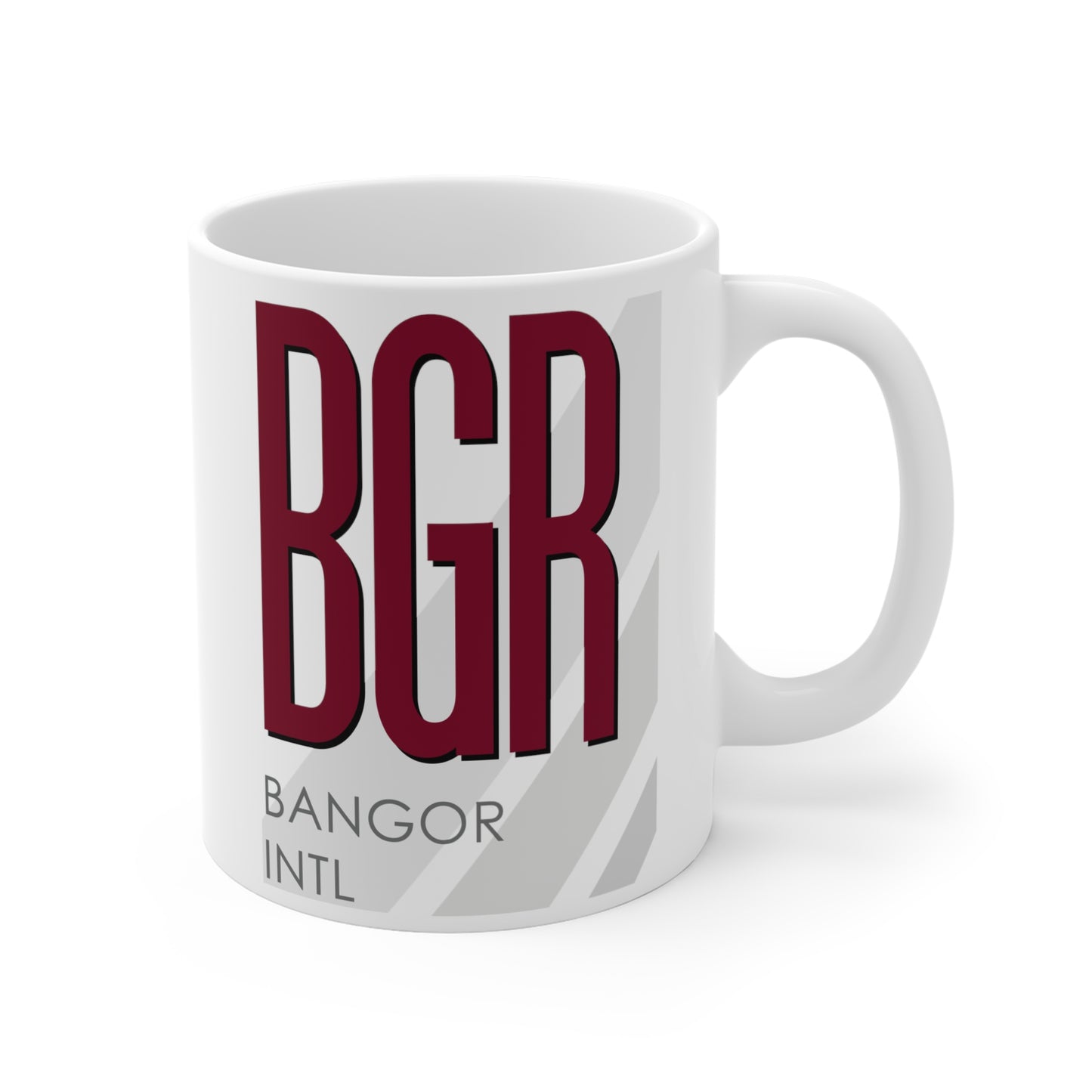 Bangor Intl, BGR. 11oz Airport Mug (Magenta)