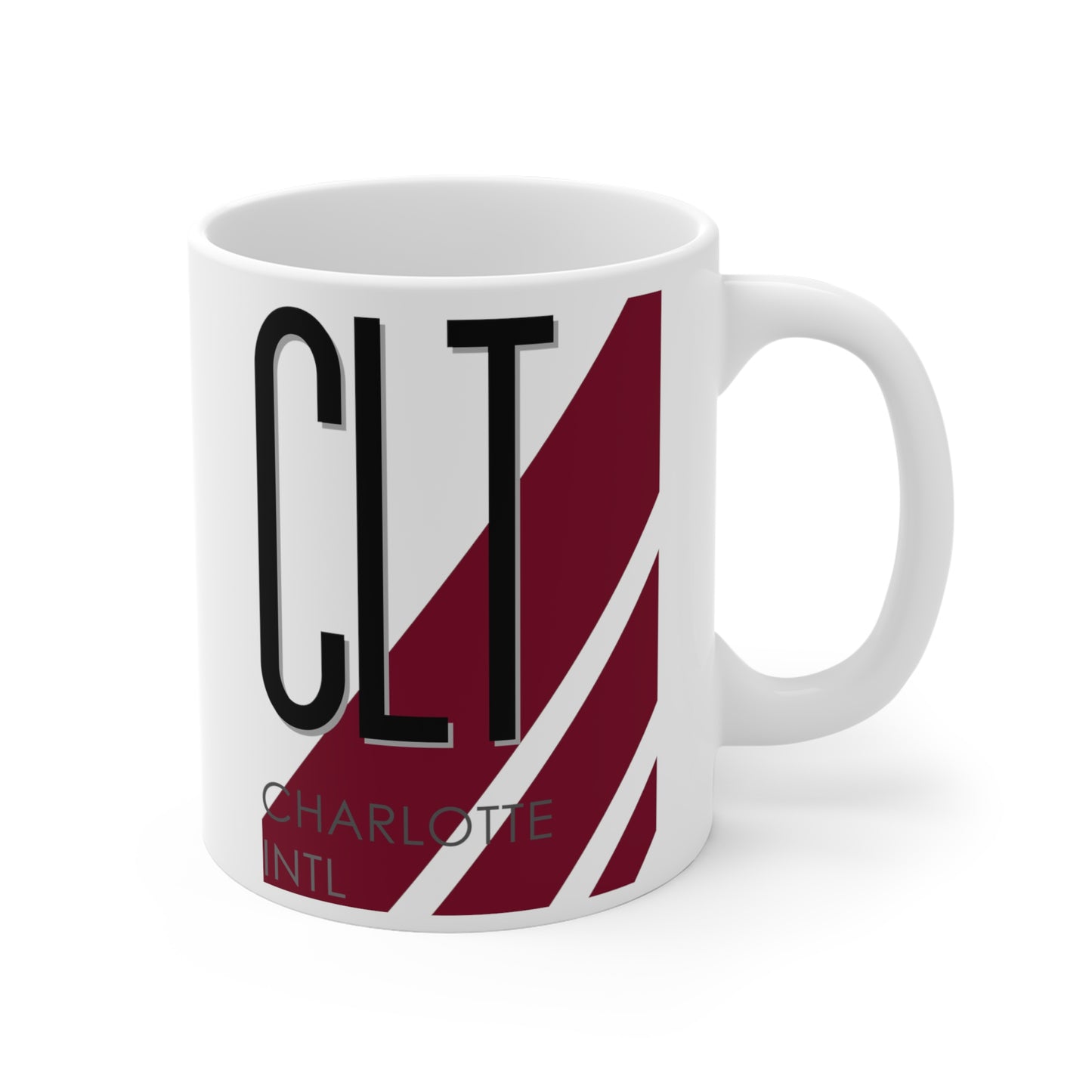 Charlotte-Douglas Intl, CLT. 11oz Airport Mug (Magenta)