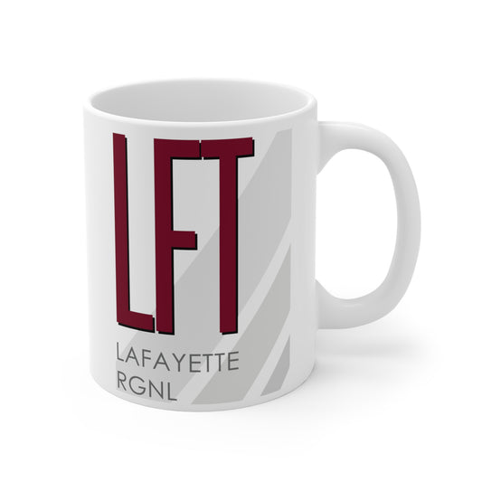 Lafayette Rgnl Paul Fournet Fld, LFT. 11oz Airport Mug (Magenta)