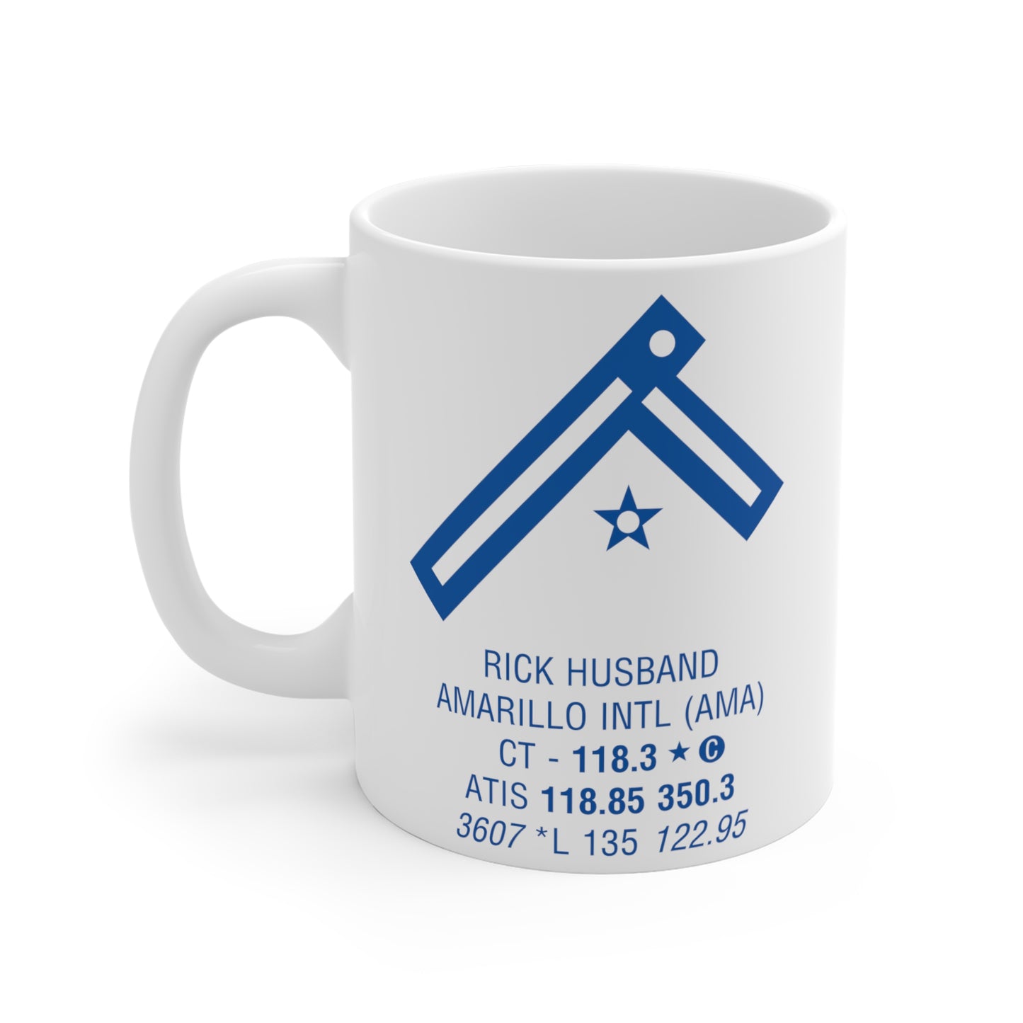 Rick Husband Amarillo Intl, AMA. 11oz Airport Mug (Magenta)