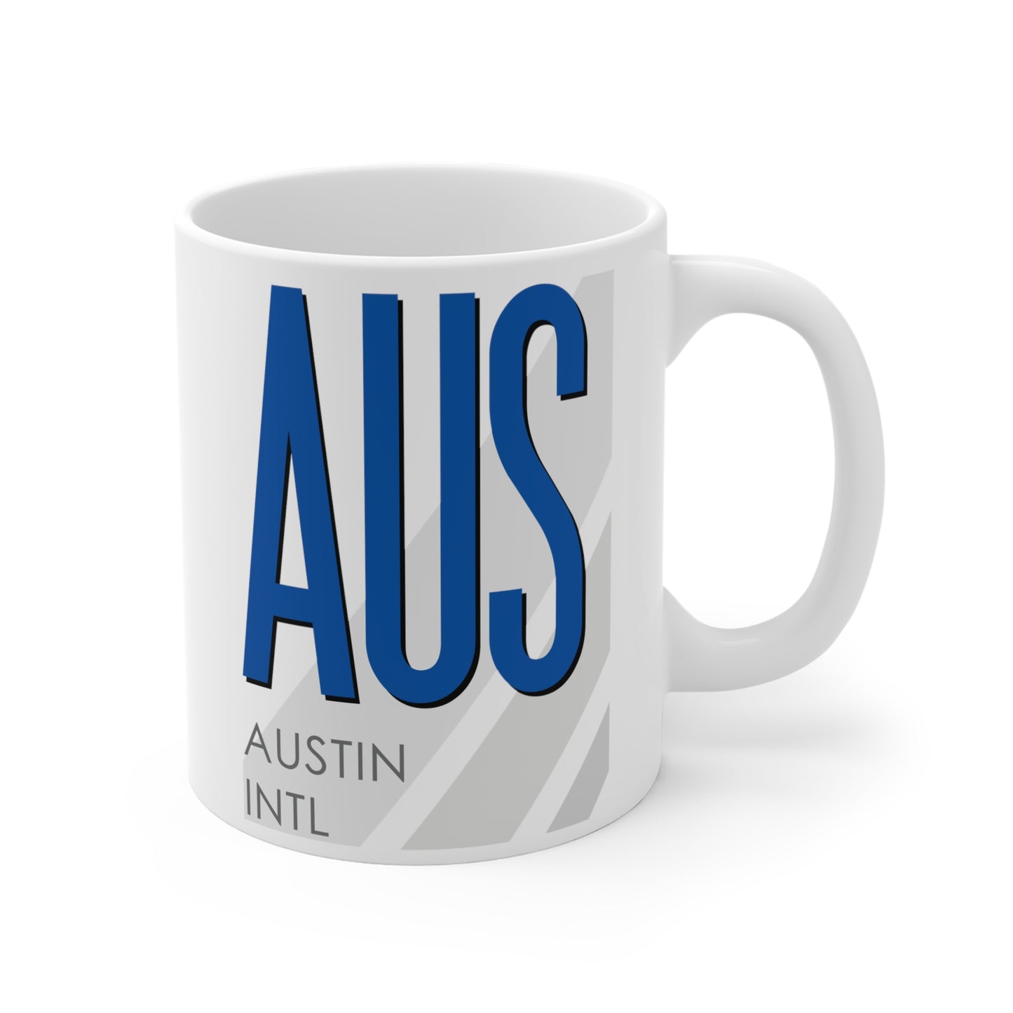 Austin-Bergstrom Intl, AUS. 11oz Airport Mug (Blue)