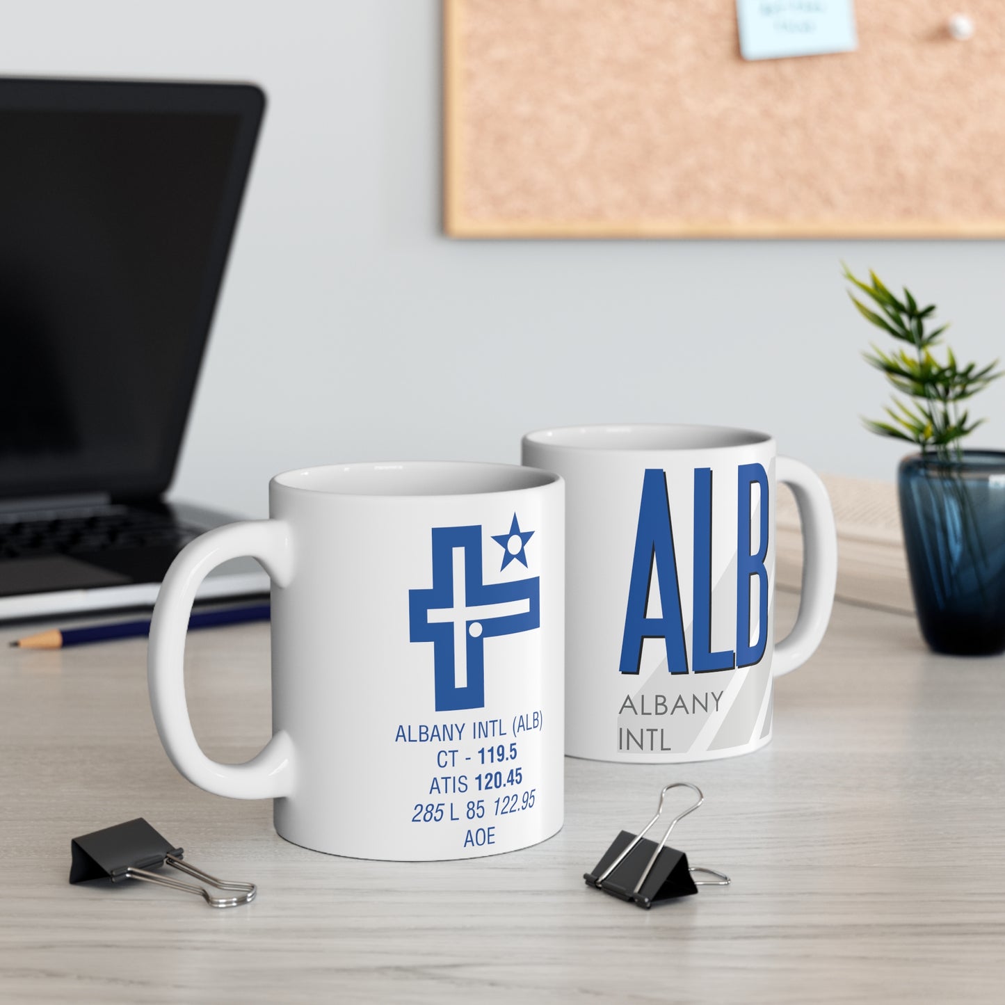 Albany Intl, ALB. 11oz Airport Mug (Blue)