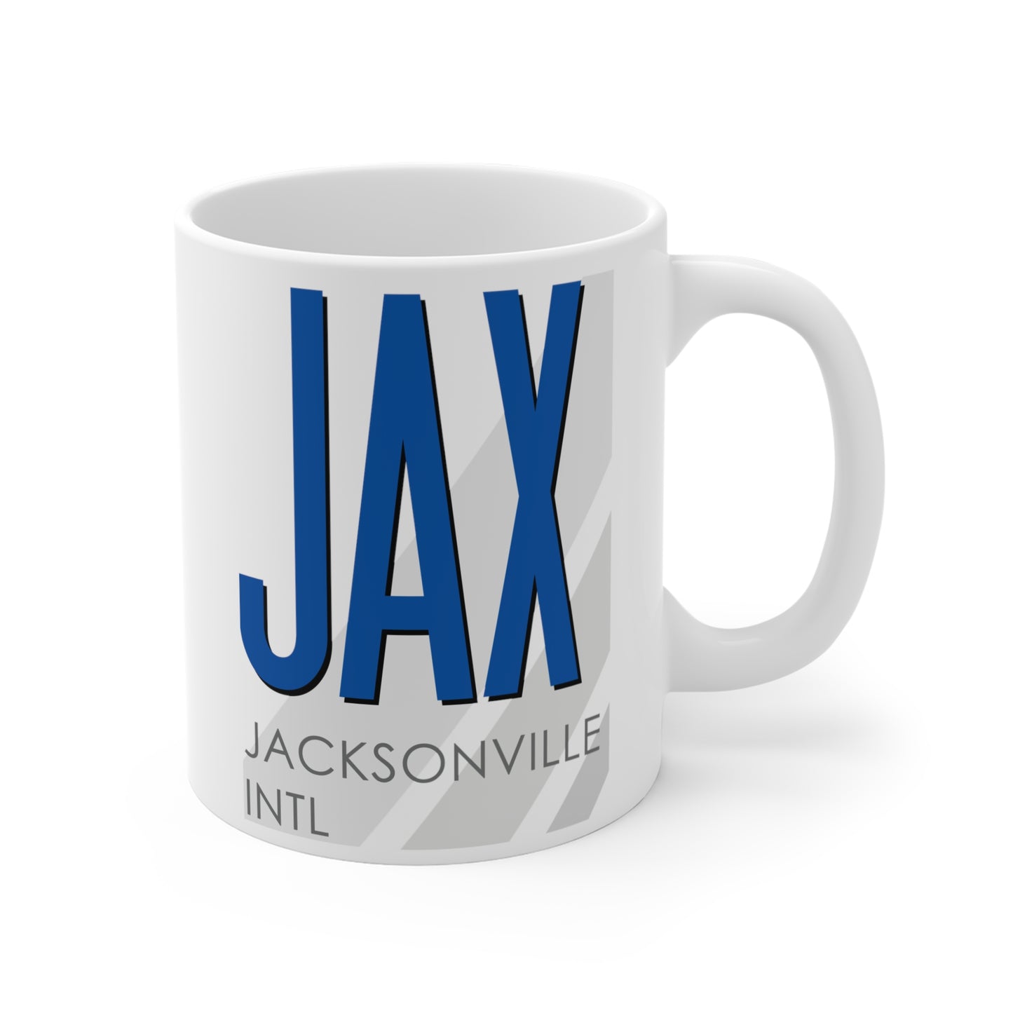 Jacksonville Intl, JAX. 11oz Airport Mug (Blue)