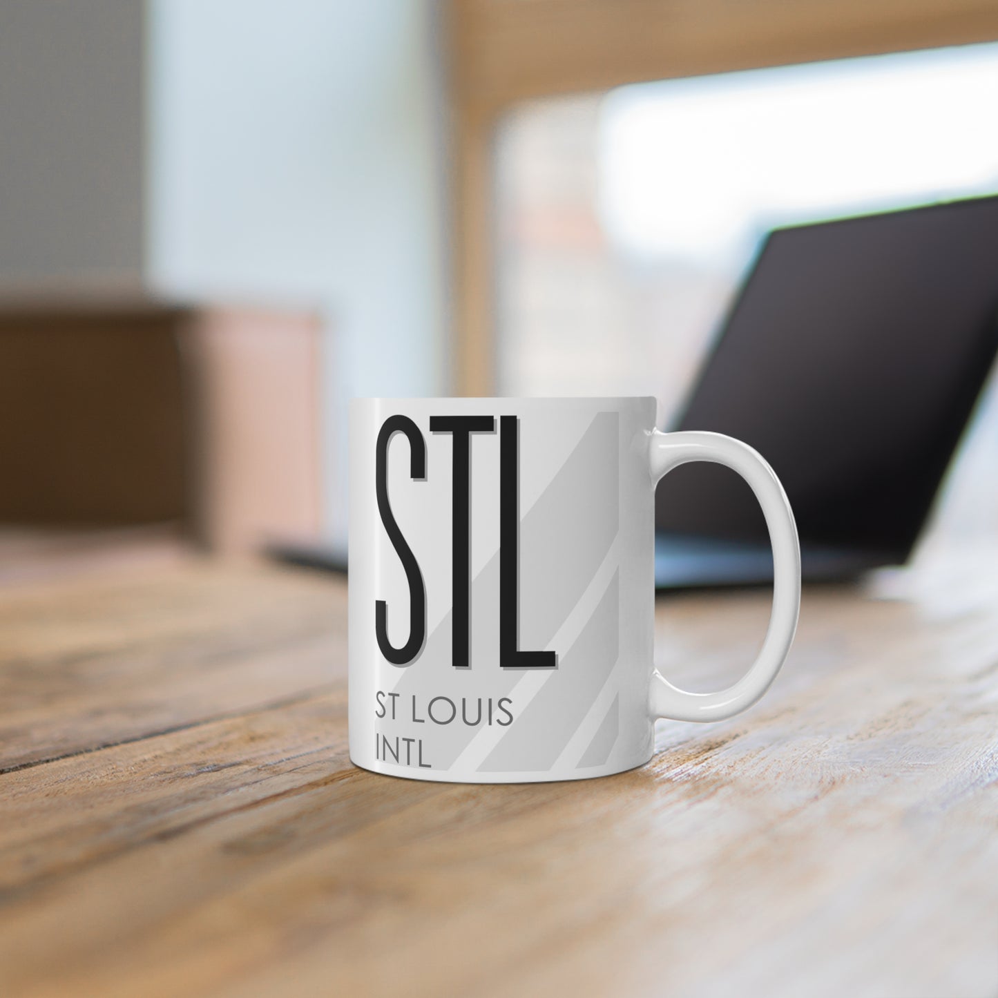 St Louis Lambert Intl, STL. 11oz Airport Mug (White)