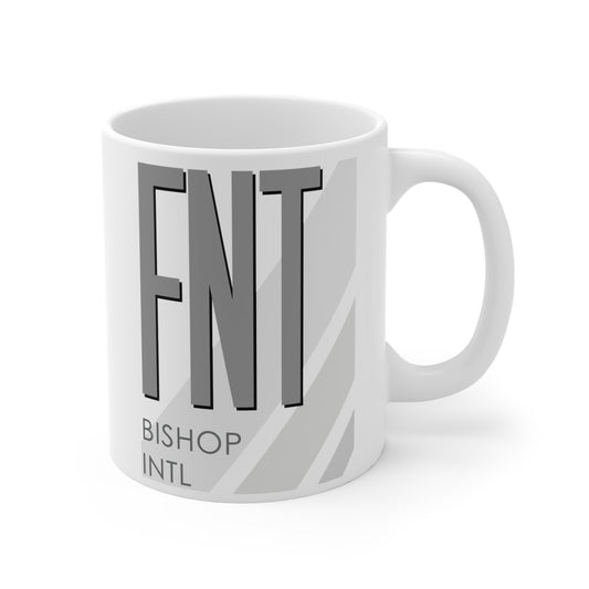 Bishop Intl, FNT. 11oz Airport Mug (Gray)