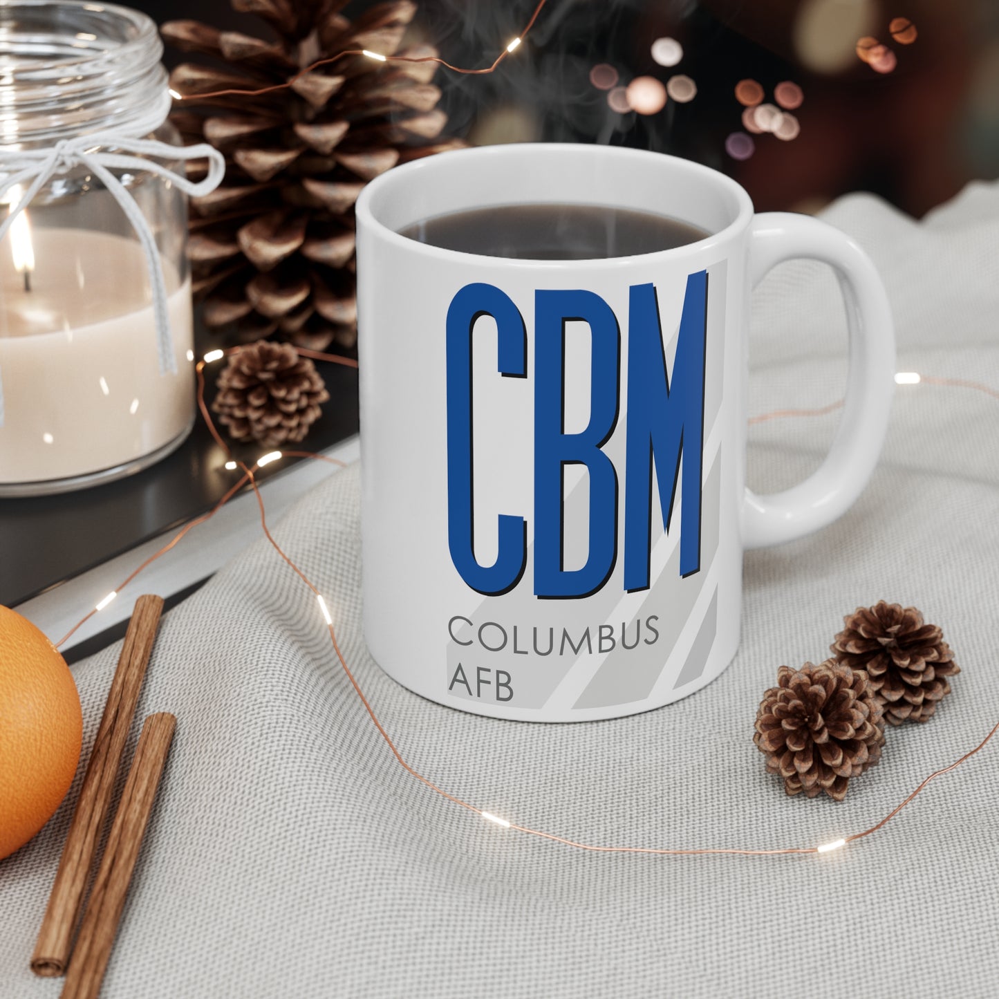 Columbus AFB, CBM. 11oz Airport Mug (Blue)