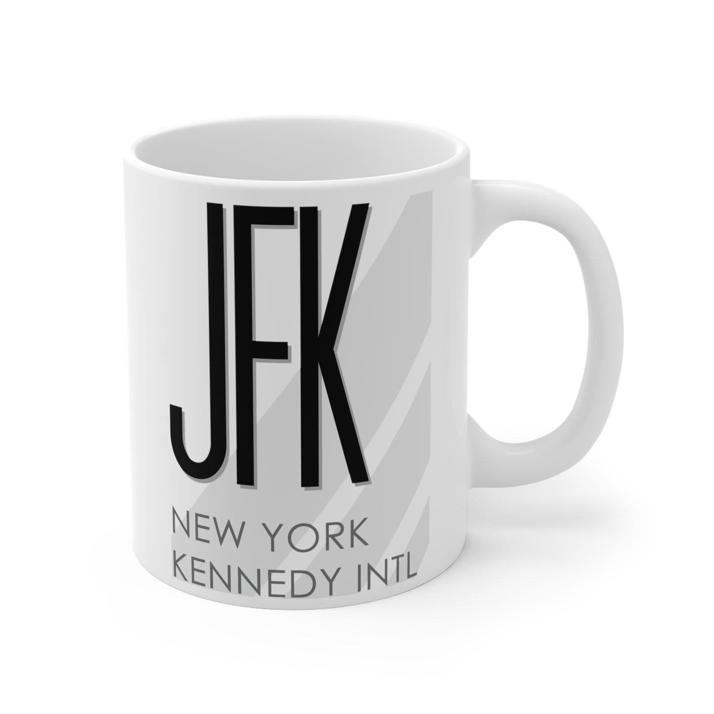 New York John F. Kennedy Intl, JFK. 11oz Airport Mug (White)