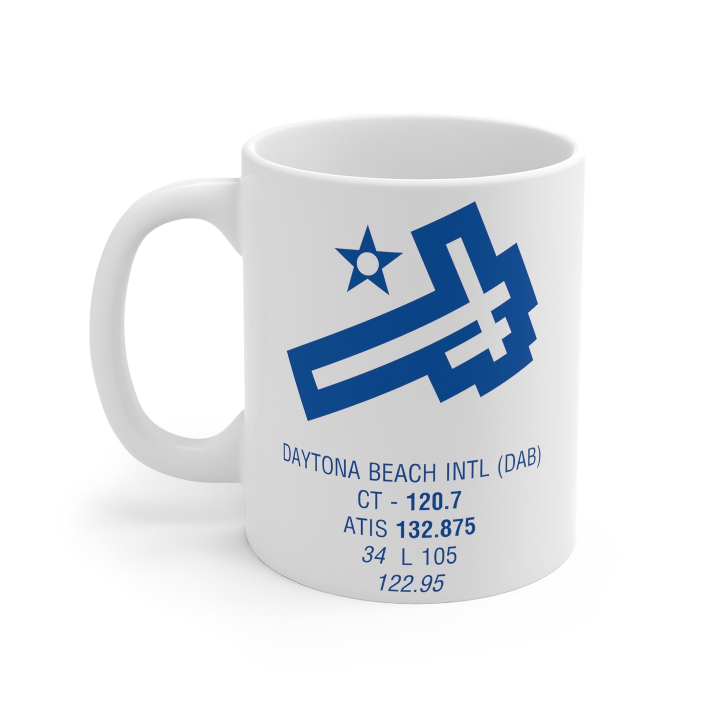 Daytona Beach Intl, DAB. 11oz Airport Mug (Gray)