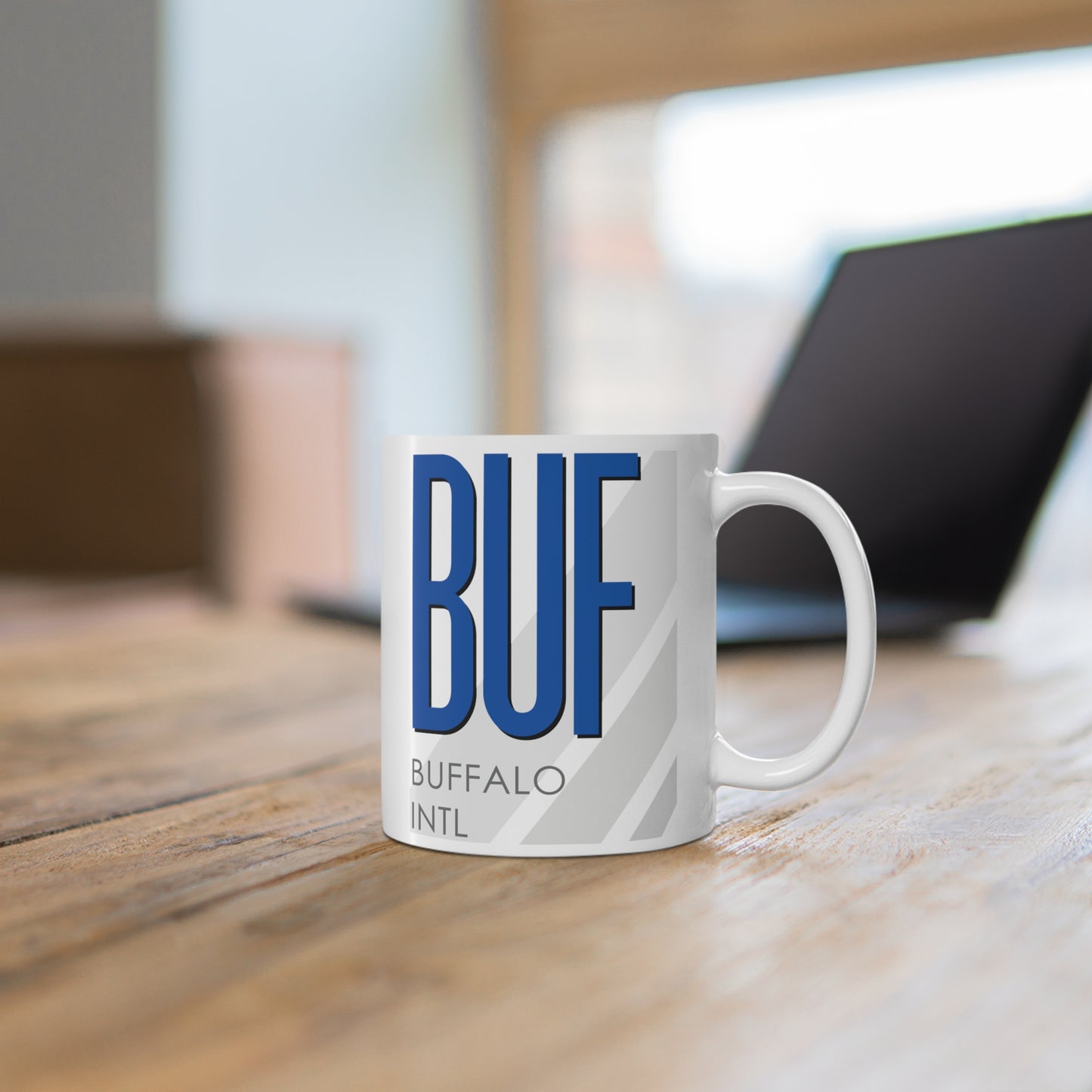 Buffalo Niagara Intl, BUF. 11oz Airport Mug (Blue)