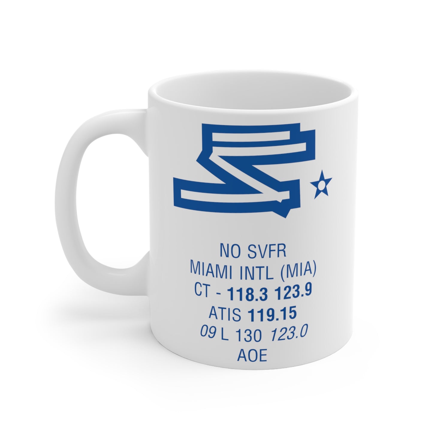 Miami Intl, MIA. 11oz Airport Mug (White)