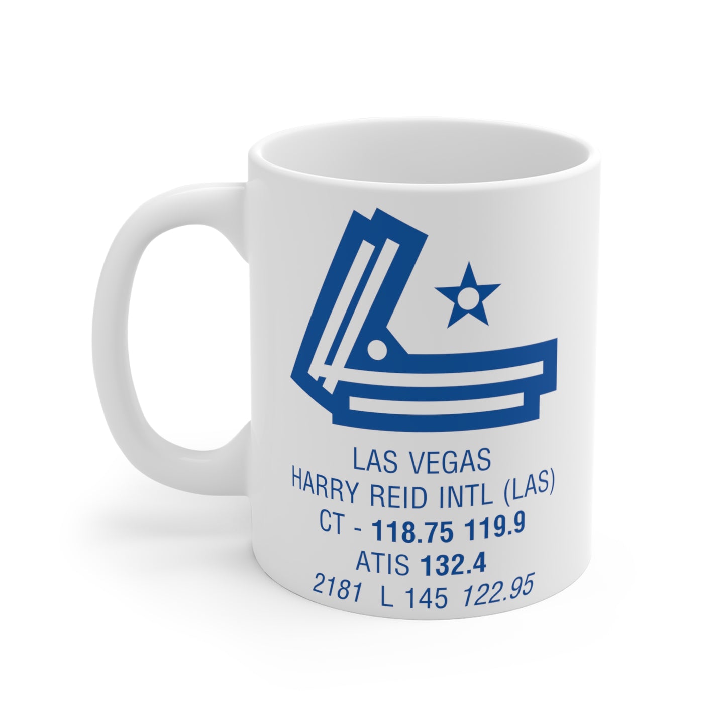 Las Vegas Harry Reid Intl, LAS. 11oz Airport Mug (White)